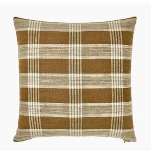 Threshold Brown and Cream Plaid Pillows